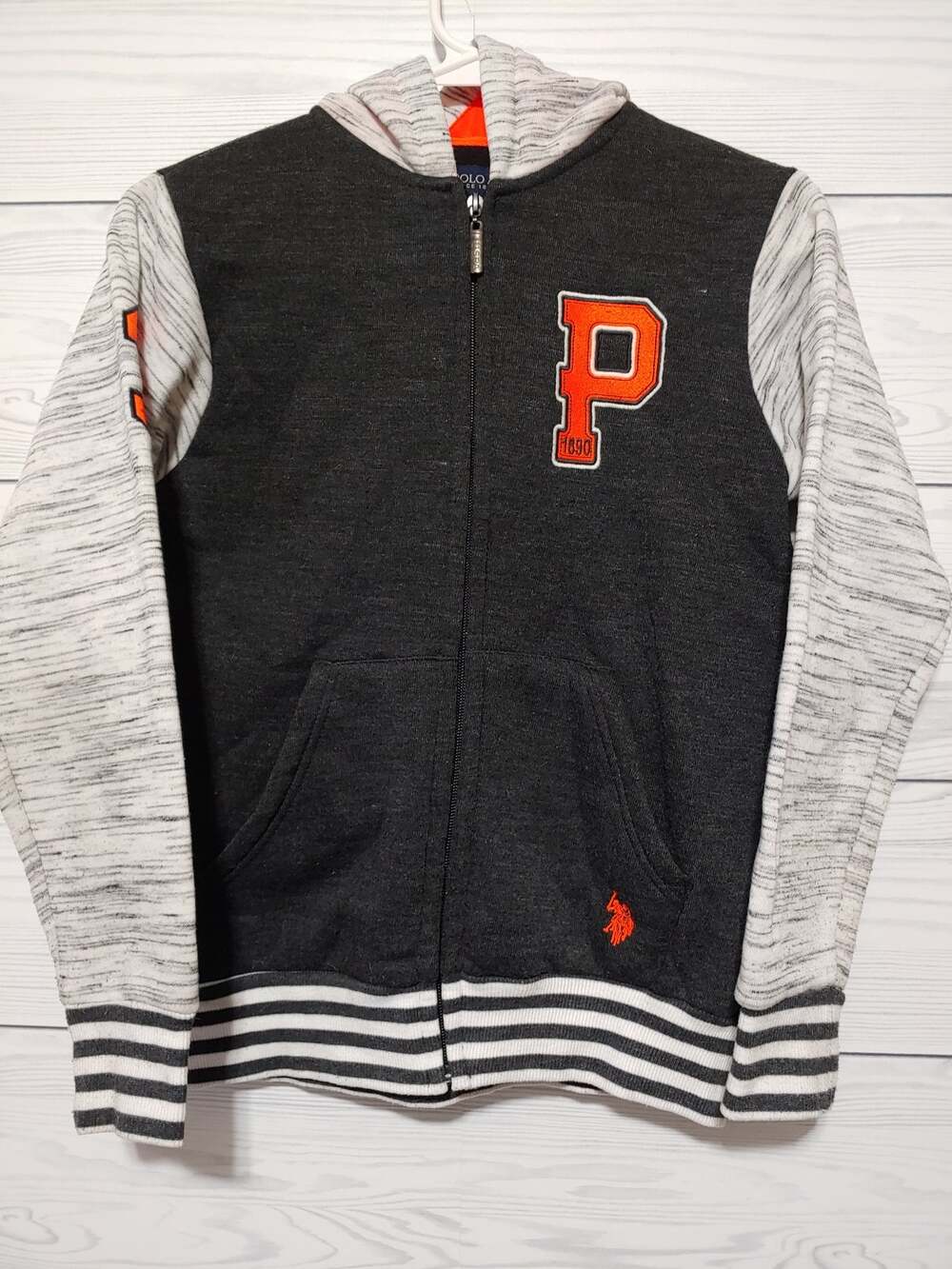 Kids US Polo Assn. Hooded Zip Jacket sz 10/12